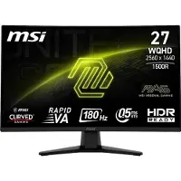 MSI MAG 274CQFDE, 68,6 cm (27"), 2560 x 1440 pikseliä, Wide Quad HD, 0,5 ms, Musta (9S6-3CE31T-014)