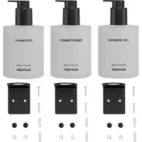 Blomus Kirei lasipullot seinätelineellä 3-pack Valkoinen, kiinnitetään ruuveilla