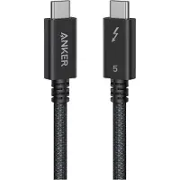 Anker Prime Thunderbolt 5 -kaapeli, jossa 8K, Braided, 1 m, musta
