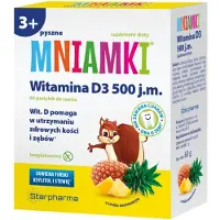 Starpharma Mniamki Vitamin D3 Lozenges, Pineapple - 60 Lozenges