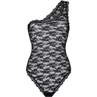 Hunkemoller Aveline Asymmetric Body - Black - L