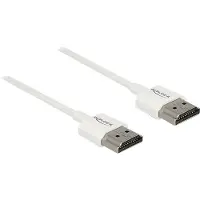 DeLOCK 85120, 0,25 m, HDMI-tyyppi A (vakio), HDMI-tyyppi A (vakio), 3840 x 2160 pikseliä, 3D, Valkoinen
