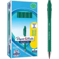 Paper Mate Flexgrip Ultra, Klipsi, Kuulakärkikynä klikkausmekanismilla, Vihreä, 12 kpl, Keskikokoinen (S0190453)
