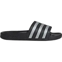 Adidas Originals Rantakengät 'ADILETTE AQUA' musta / hopea