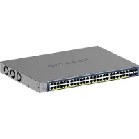 Netgear GS752TXP - Verkkokytkin, Musta