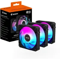 Gigabyte AORUS EZ CHAIN FAN 120 (3-Pack), Tuuletin, 12 cm, Musta (GP-ECFAN1203)
