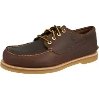 Timberland for man. TB0A5NJ1EM41 Crafted Boat brown leather moccasins (45 W), Flat, Laces, Casual