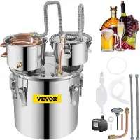 Vevor 8,5 gall Kotikäyttöön Moonshine Still Brewing ruostumattomasta teräksestä valmistettu eteerinen vesiöljy kaksoistynnyri