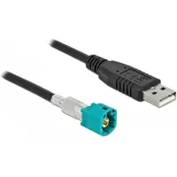 DeLOCK 90489, 0,5 m, HSD Z, USB 2.0 Type-A, Musta