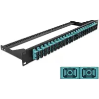 DeLOCK – 19″ Fibre Patch Panel 24 port SC Duplex aqua (43395)