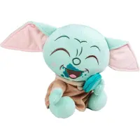 Star Wars Simba Plush - – Grogu With Macaron, 25 Cm - Green - ONE SIZE