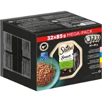 Sheba 32x85g Sauce Lover -lajitelma (lohi, tonnikala, kana, ankka) kissanruoka