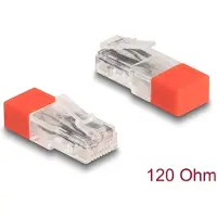 DeLOCK 67186, RJ45, Punainen, Uros, Suora, Muovi, 120 Ω