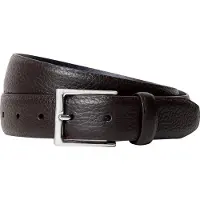 Hackett for man. HM4100065 Brown Pebble leather belt (32), Classic
