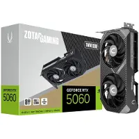 Zotac GAMING GeForce RTX 5060 Twin Edge, GeForce RTX 5060, 8 GB, GDDR7, 128 bittiä, 7680 x 4320 pikseliä, PCI Express x8 5.0 (ZT-B50600E-10M)