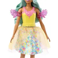 Barbie A Touch of Magic Teresa -muotinukke ja asusteet, fantasia-asu, lemmikkihihna ja muotoilutarvikkeet