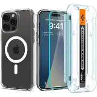 Spigen Ultra Hybrid MagSafe, white + Glass tR EZ Fit Pack - iPhone 16 Pro Max