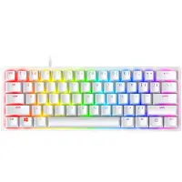 Razer Huntsman Mini, Langallinen, USB, Optinen näppäinkytkin, QWERTY, RGB LED, Valkoinen