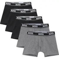 BOSS Bokserit - 5 kpl - Musta/Harmaa melange - - 8 v (128) - Bokserit