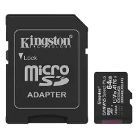 Kingston 64gb microsdxc canvas select plus gen3 100mb/s a1 card + adapter