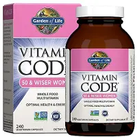 Garden of life , Vitamin Code Whole Food Multivitamiini naisille, 50 +, 240 kasviskapselia