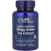 Life Extension , Mega Green Tea -ekstrakti, Vähäkahvinen, 100 kasvissyönti kapselia (725 mg per kapseli)