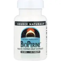 Source naturals , BioPerine, 10 mg, 120 Tablettia