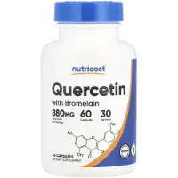 Nutricost , Quercetin with Bromelain, 60 Kapseliä