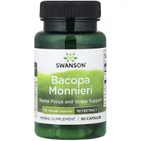 Swanson Health Bacopa Monnieri 10:1 -uute, 50 mg - 90 kapselia