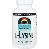Source naturals L-lysiini 1000 mg, 100 tablettia
