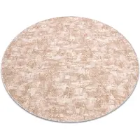 Rugsx Alfombra SOLID beige 30 HORMIGÓN circulo 100 cm