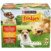 Purina Friskies Adult in Sauce Variety Pack (Beef, Chicken, Lamb), Koiran märkäruoka, 24 x 85 g