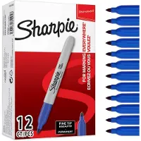 Sharpie Permanent Marker ohut pyörökärki Sininen 12kpl