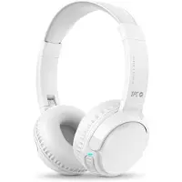 SPC HERON 2 STUDIO – Langattomat Bluetooth-kuulokkeet, 50h akku, kaksois-samaaikainen yhteys, mikrofoni ja kierrätettyä muovia - Valkoinen