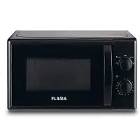 Flama Mikroaaltouuni - 1834FL - Työtaso 20L 700W - Pyörivä - Musta