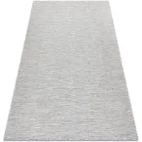 Rugsx Alfombra sisal PATIO 3071 griego Tejido plano gris / beige 78x150 cm