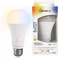 Spectrum LED E27 kantainen LED vaihdettavalla värisävyllä 2700K-6500K