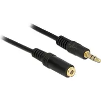 DeLOCK 3.5mm M-F, 1m, 3.5mm, Uros, 3.5mm, Naaras, 1 m, Musta (83764)