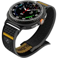 Spigen Athlex Air, Yhtye, Älykello, musta, Keltainen, Samsung, Watch 8 Strap (46mm/44mm/40mm), 1 kpl