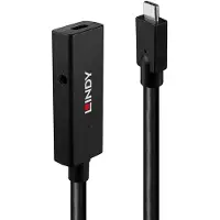 Lindy USB-kaapeli - - USB-pitkäkaapeli - 5,0m - USB 3.2 Gen 2 - Aktiivinen - Musta