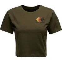 Black Diamond W Faded Crop Ss Tee Dark Moss - L