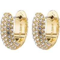 Pilgrim Lona Recycled Chunky Crystal Huggie Hoops - Gold - ONE SIZE