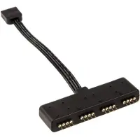 Akasa – RGB LED Splitter Cable, 1 to 4 devices, 10cm, black (AK-CBLD02-10BK)