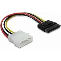 DeLOCK 15pin SATA > 4pin straight Cable, SATA 15-pinninen, 4-pin, 0,06 m, Monivärinen (60112)