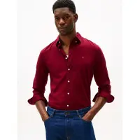 Tommy Hilfiger Flex Flannel Solid Rf Shirt - Burgundy - S