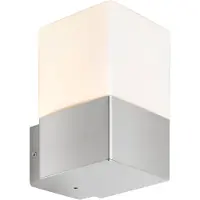 LCD Ulkoseinävalaisin LINUS, Alumiini/harmaa/sinkki, Ruostumaton teräs, Moderni