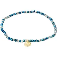 Pilgrim Indie Bracelet Blue, Gold-Plated - Blue - ONE SIZE