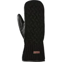 Kombi Women's Ariana Leather and Knit Mittens Black Arkihanskat L