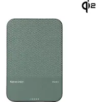 Native Union (Re)Classic Qi2 Power Bank - magnetyczny powerbank 5000 mAh kompatybilny z MagSafe i Qi2, kabel USB-C - USB-C 15 cm w zestawie (slate green)