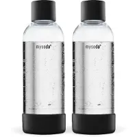 MySoda Juomapullo 1 L, 2 kpl, musta